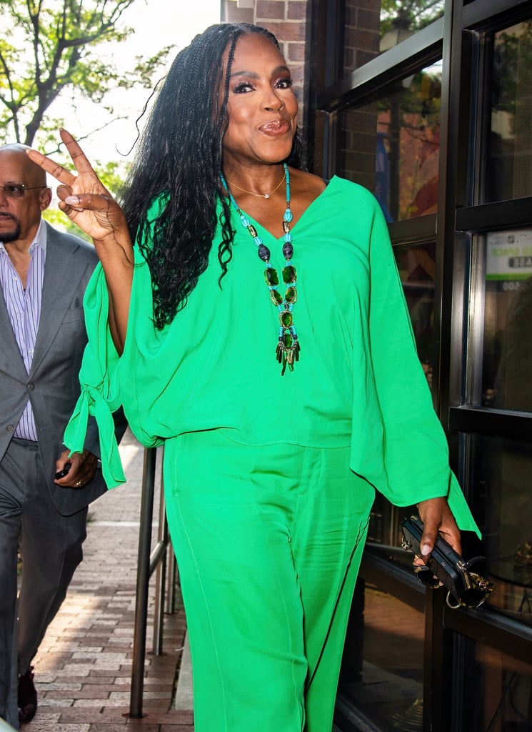 Sheryl Lee Ralph Wears Rainbow Tie-Dye Platform Crocs