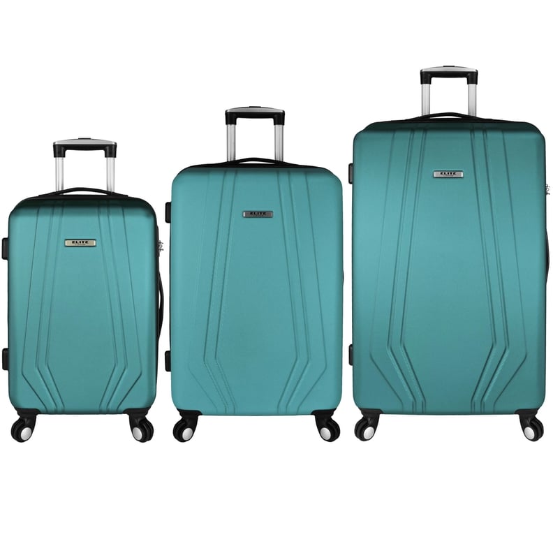 Elite Paris 3-Piece Hardside Spinner Luggage Set in Teal