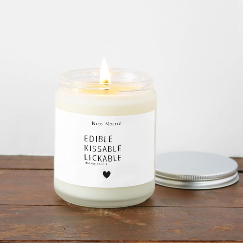 Edible Massage Oil Candle | Lickable Kissable & Sweet | Coconut Soy Wax |  Coconut Oil | Shea Butter