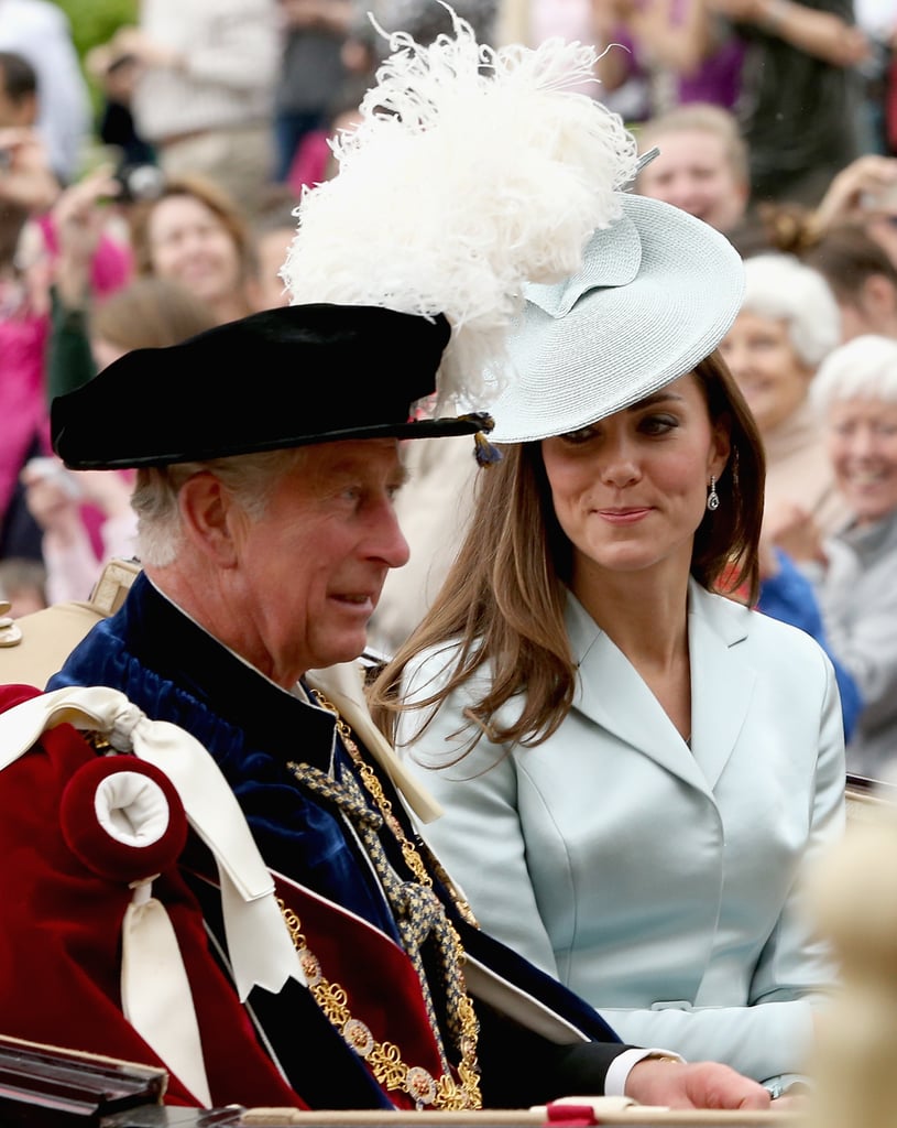 Kate looked kindly on Prince Charles as they shared a 2014 carriage ride.