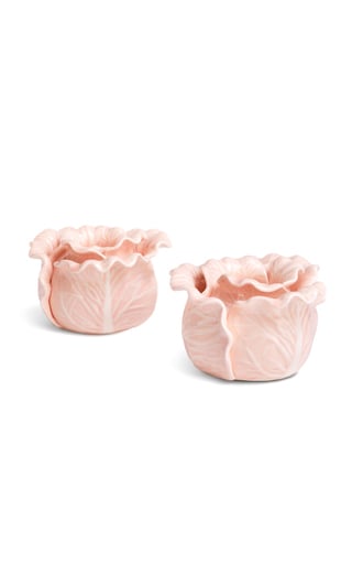 Tory Burch Home Lettuce Ware Candle Holders