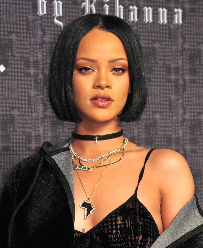 Rihanna knows a thing or two about layering necklaces.