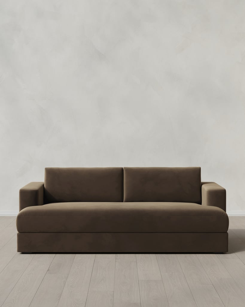 Quince Sierra Performance Velvet Curved Arm Sofa ($1,450)
 We love the look of the Sierra Performance Velvet Sofa — it's equal parts cozy and elevated. The sculpted arms and soft, durable velvet give it a polished feel that looks far more expensive than it really is. And with removable covers and white glove delivery? It's a practical choice, too.