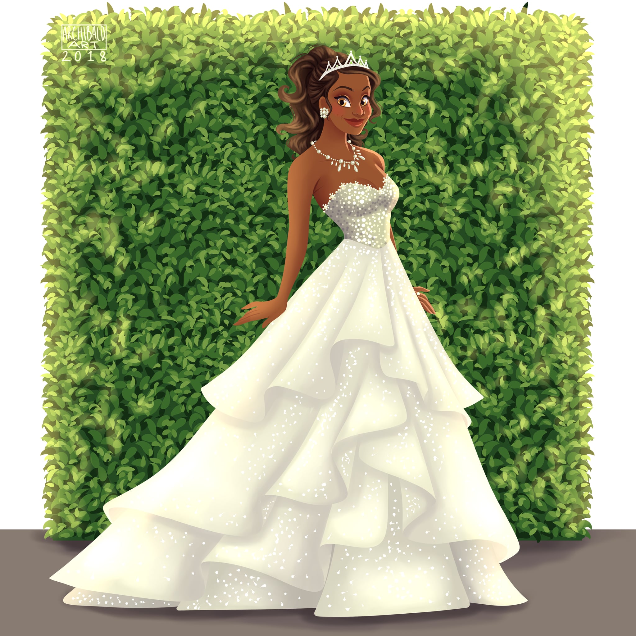tiana wedding dress