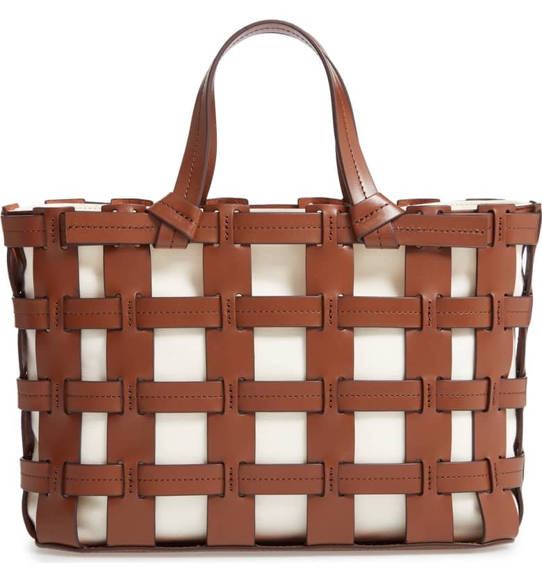 Trademark Frances Cage Leather & Canvas Tote