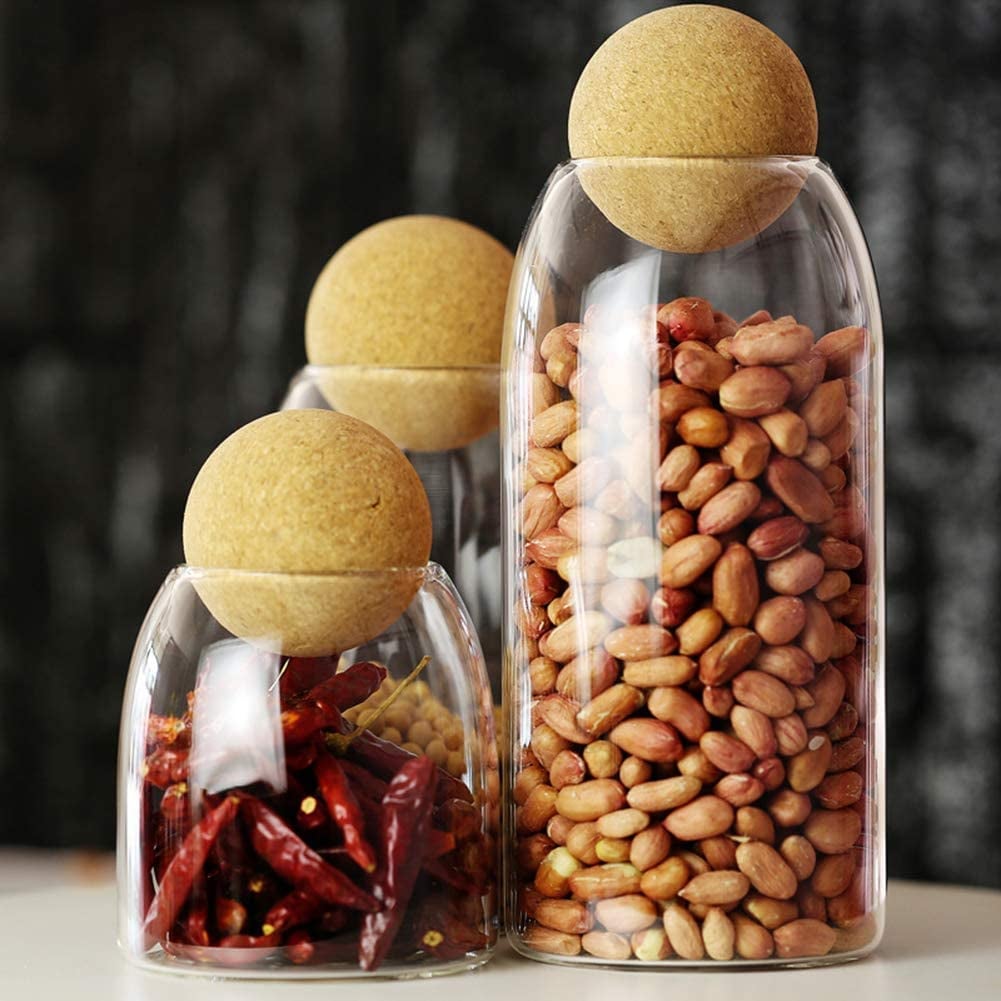 For the Pantry: Suwimut Glass Jar with Airtight Cork Lid Ball