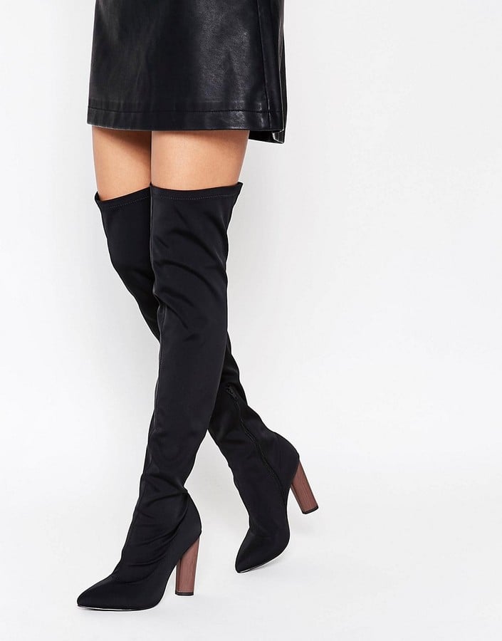 Truffle Collection Scuba Over the Knee Boots With Contrast Heel ($73, originally $106)