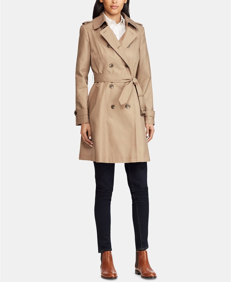 Lauren Ralph Lauren Belted Water Resistant Trench Coat