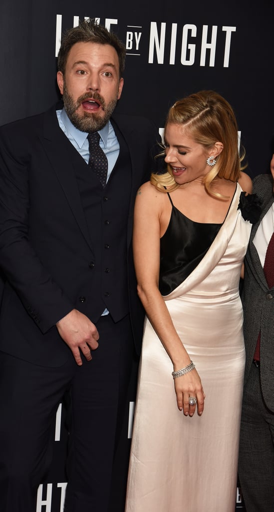 Ben Affleck Kisses Sienna Miller Live by Night UK Premiere