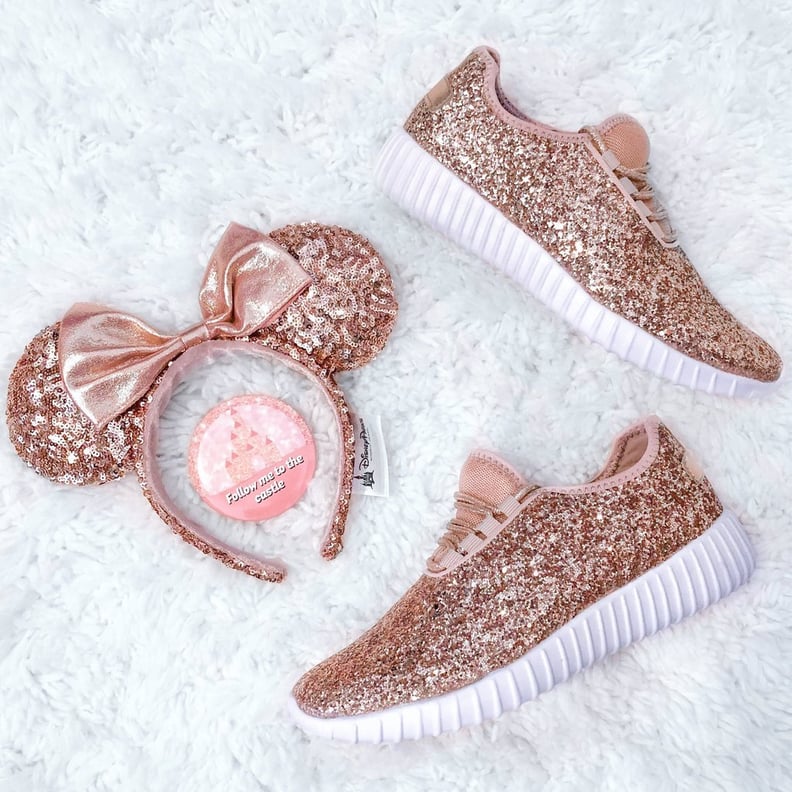 Kids Rose Gold Glitter Athletics