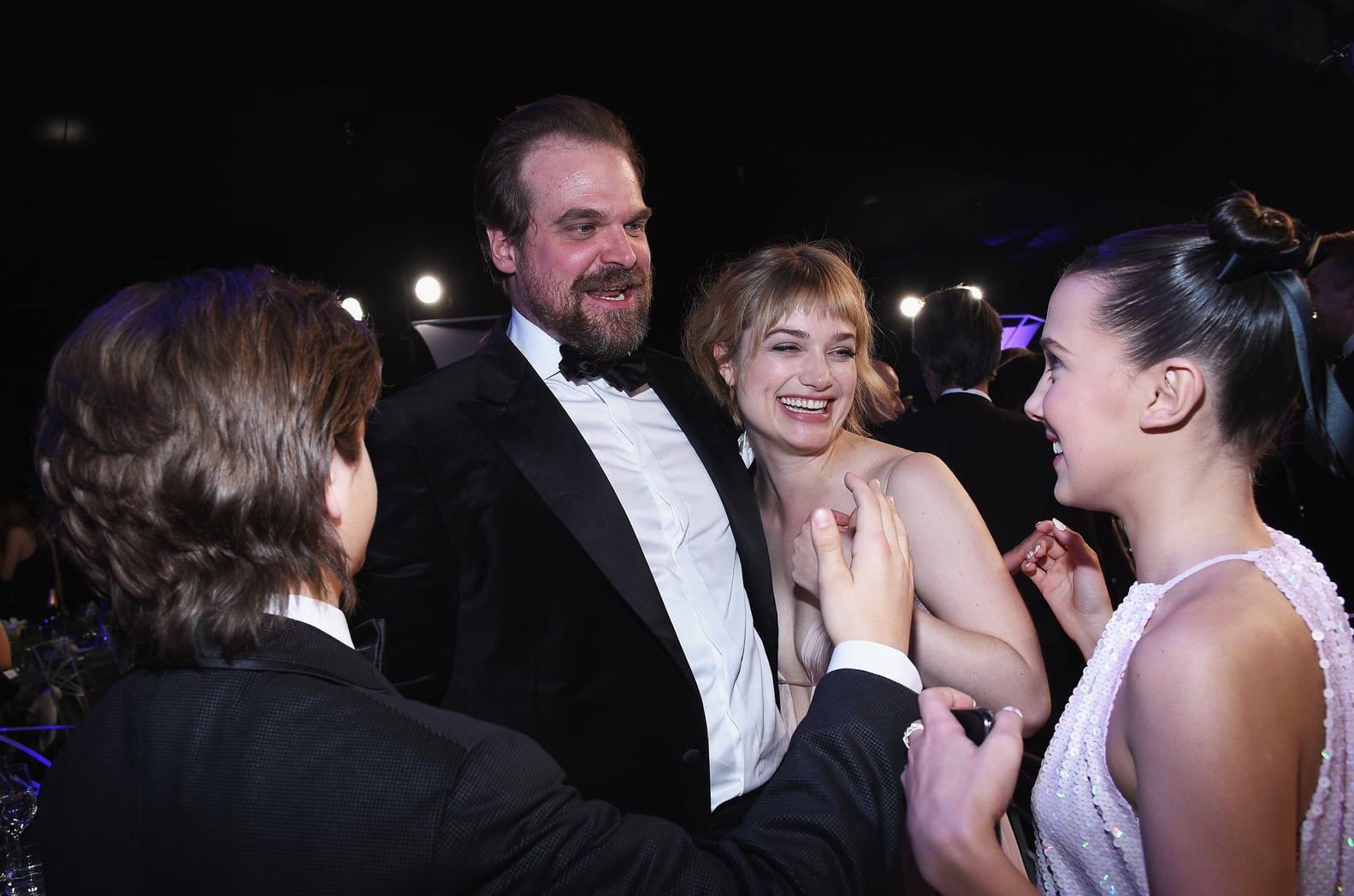 Millie Bobby Brown and David Harbour at the 2018 SAG Awards PS Celebrity