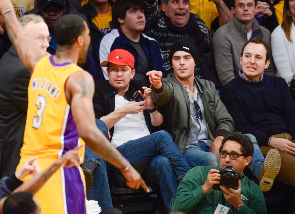 In December 2013, Zac Efron got involved when his LA Lakers played the Minnesota Timberwolves.