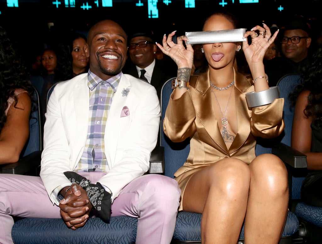 Rihanna Tapes Floyd Mayweather's Mouth Shut | Photos
