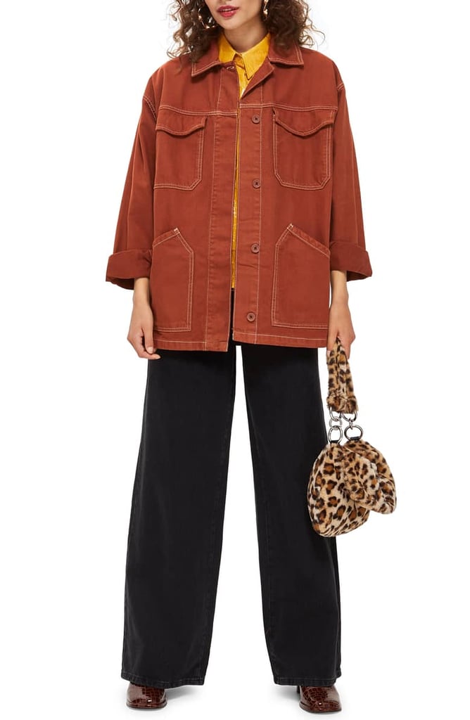 For a Fallfriendly take, this utility jacket (95) features a rich