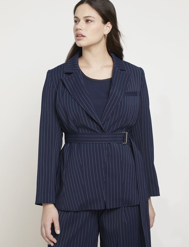 Jason Wu x Eloquii Pinstripe Belted Blazer | Jason Wu Eloquii ...