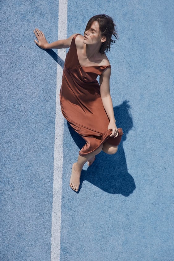 Zara Long Silk Dress