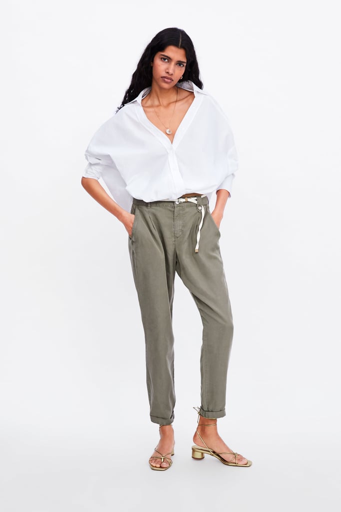 Zara Belted Pants | Zara Sale Summer 2019 | POPSUGAR Fashion Photo 3