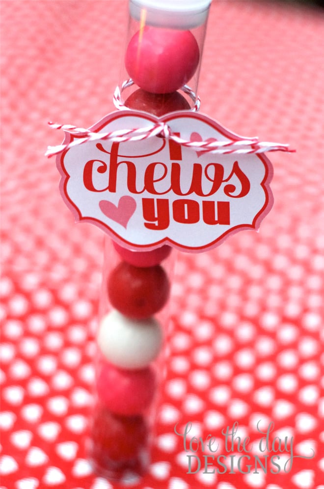 "I Chews You" Valentine