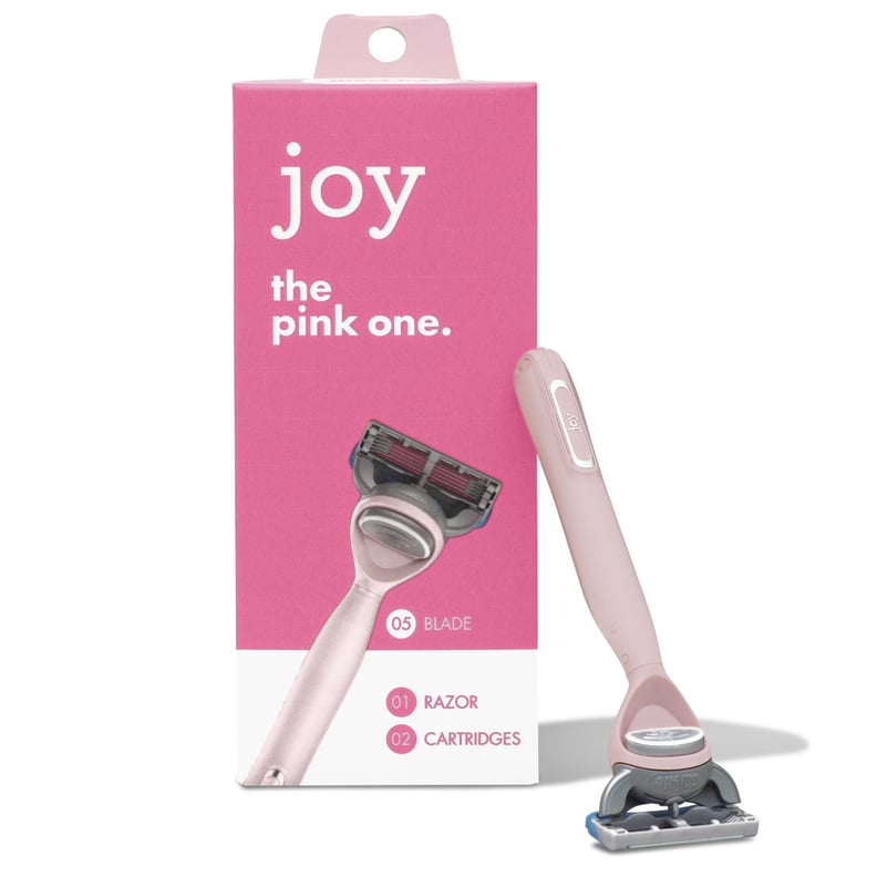 Joy Razor, Handle + 2 Razor Blade Refills (Pink)