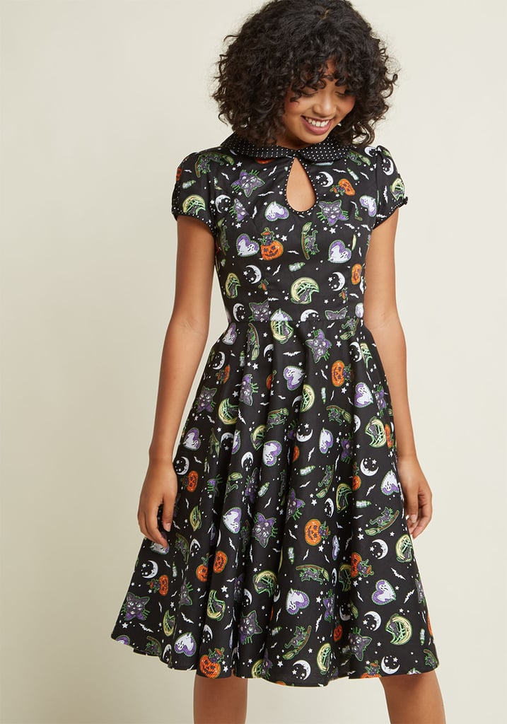 Hell Bunny Tender Loving Scare A-Line Midi Dress