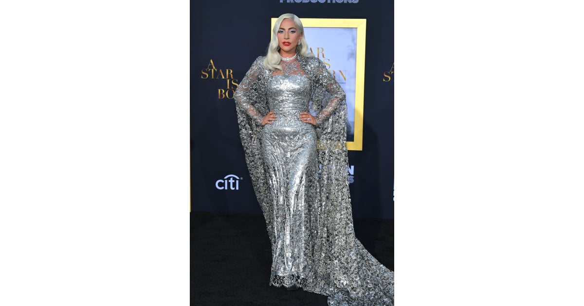 Lady Gaga S Silver Dress A Star Is Born Premiere Sept 2018 Popsugar Fashion Photo 9