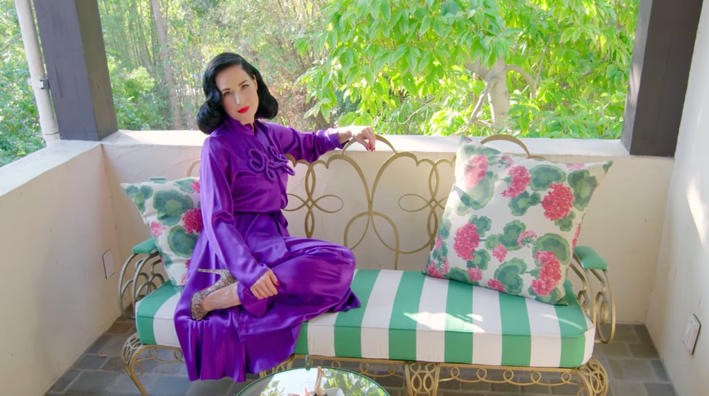 And finally, a look at Dita's airy bedroom balcony.