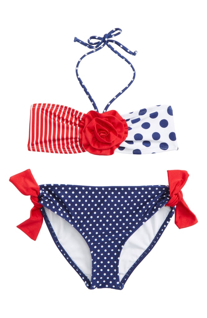 Love U Lots Dot & Stripe Two-Piece Swimsuit