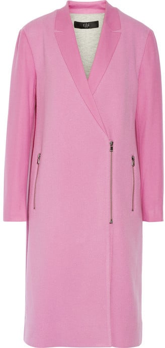 Tibi Paneled Bouclé and Wool-Felt Coat