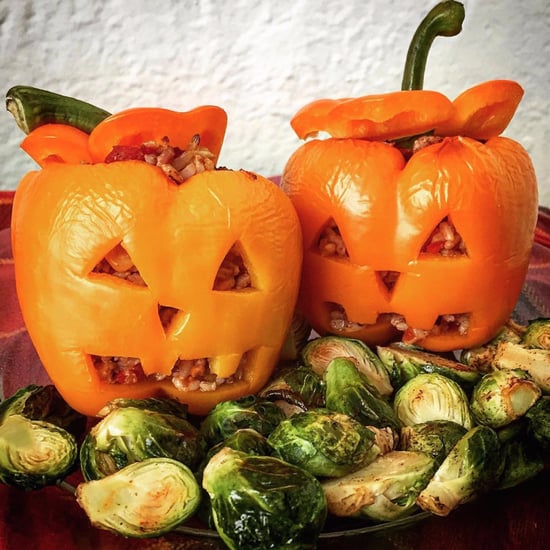 Pictures of Stuffed Jack-o'-Lantern Peppers For Halloween