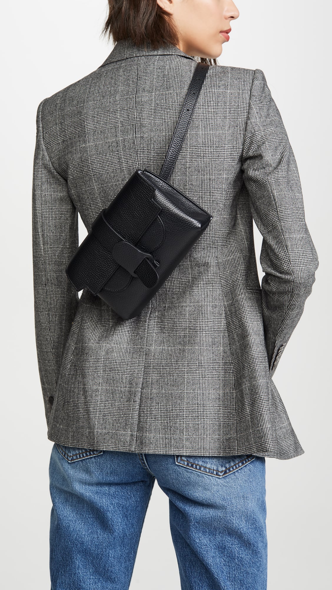 Senreve Aria Leather Belt Bag - Grey
