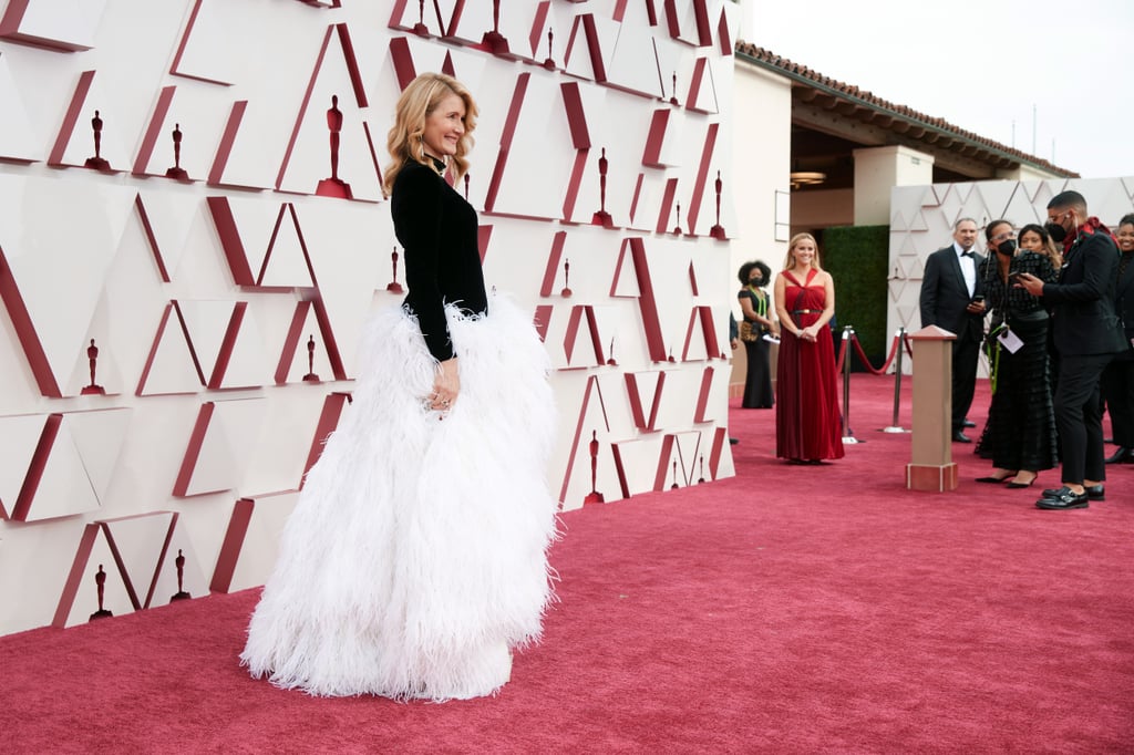 Laura Dern Looks Like Moira Rose in Oscar de La Renta Dress