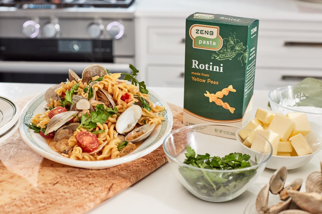 Alex Guarnaschelli's Plant-Based Rotini Pasta With Clams, Garlic, and Fresh Parsley
