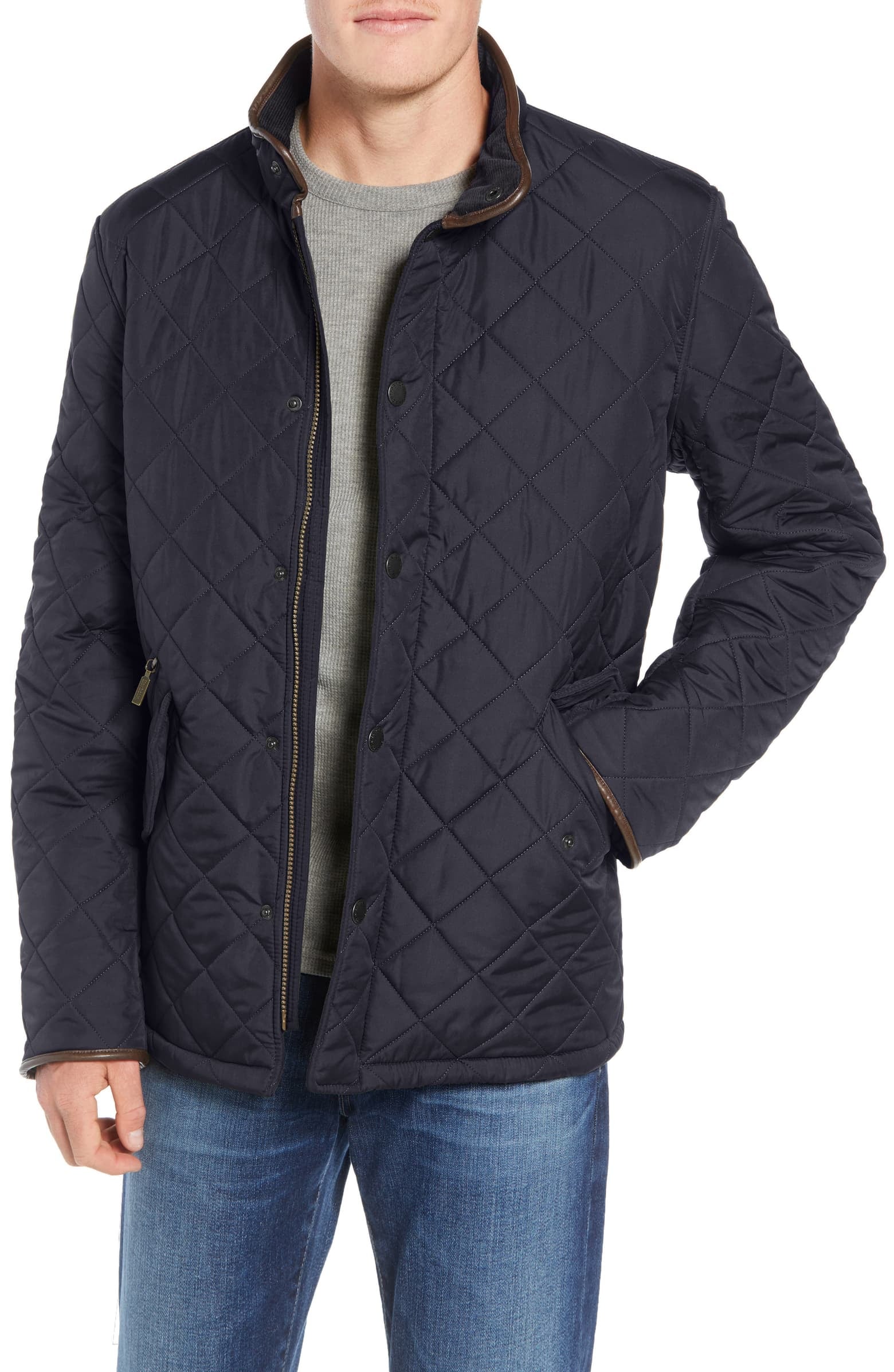 barbour powell quilted jacket blue