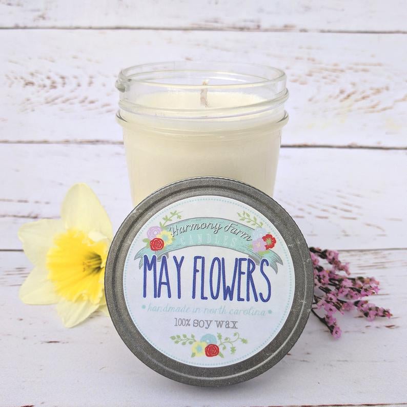 May Flowers Soy Wax Candle