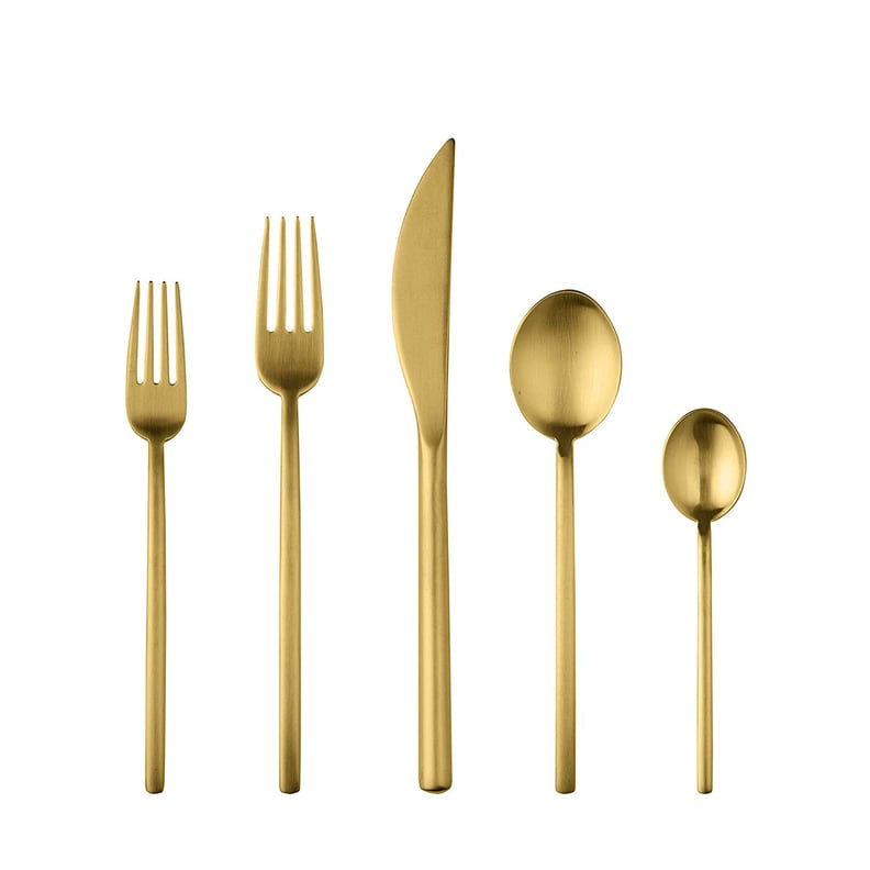 Mepra Due Ice Oro 5 Piece Place Setting