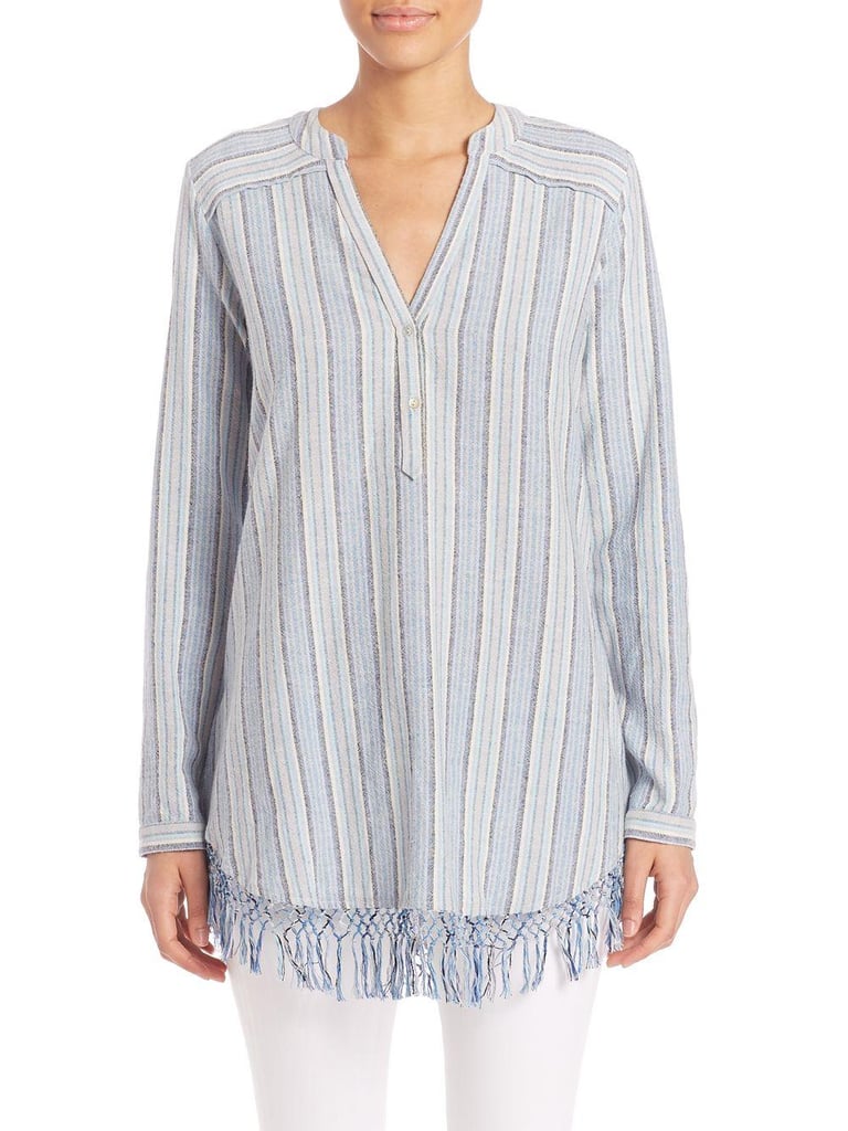 Calypso St. Barth Evsiba Striped Linen Tunic