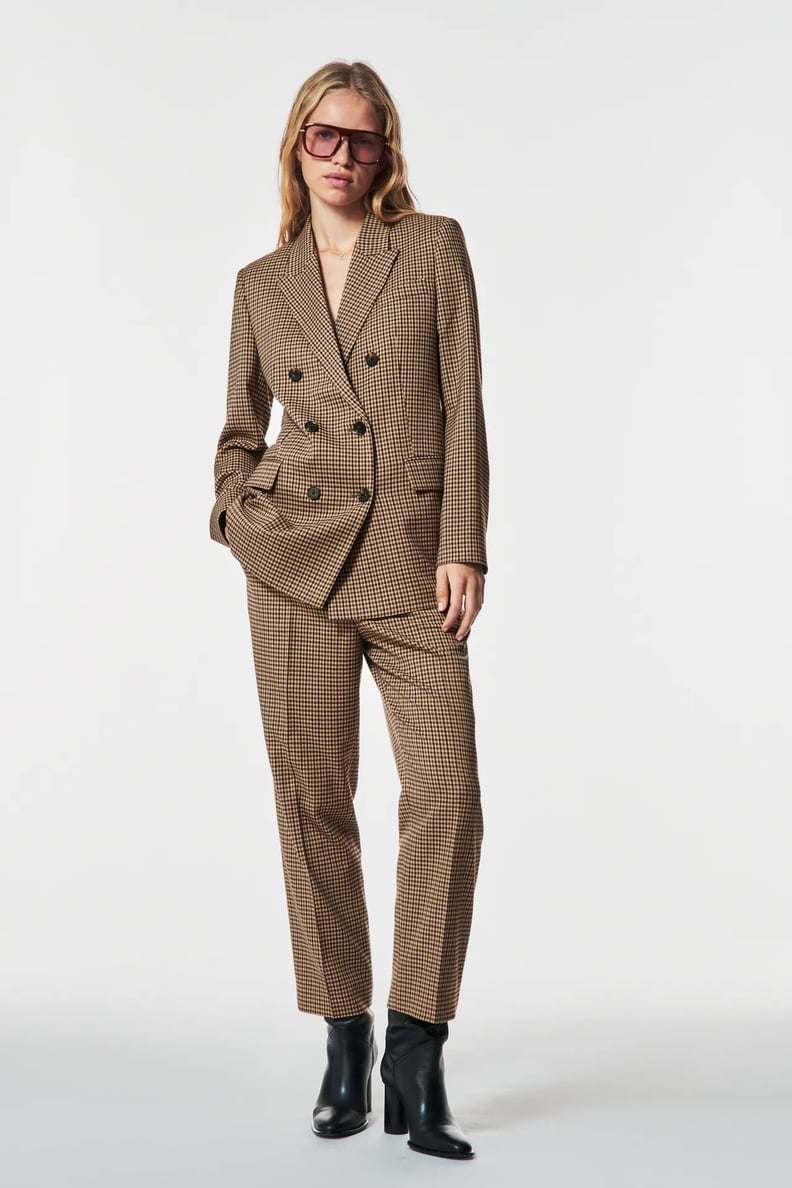 A Sharp Blazer: Zara Straight Cut Double Breasted Blazer