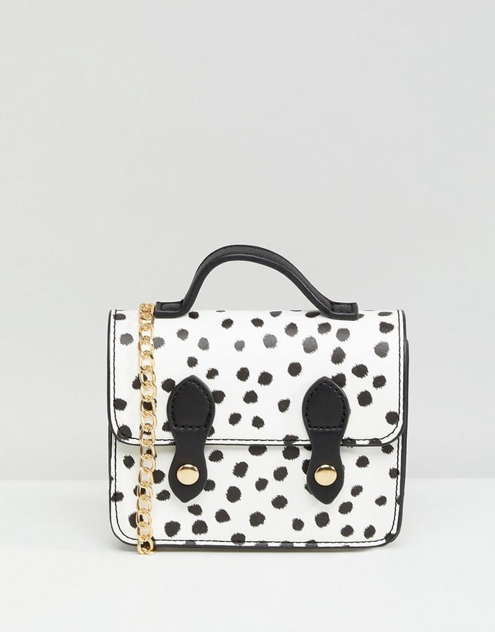 Asos Mini Polka Dot Satchel Bag With Top Handle