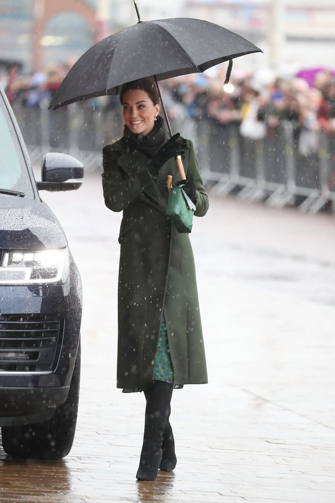 Kate Middleton's Green Sportmax Coat Blackpool March 2019