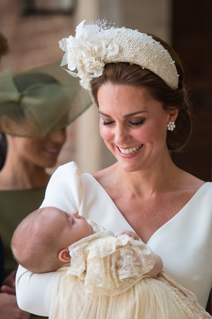 Kate's face beamed with pride and joy at Prince Louis's christening in 2018.