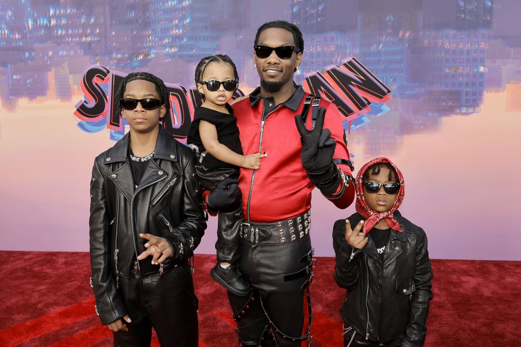 Offset and His Sons at the "Spider-Man: Across the Spider-Verse" Premiere