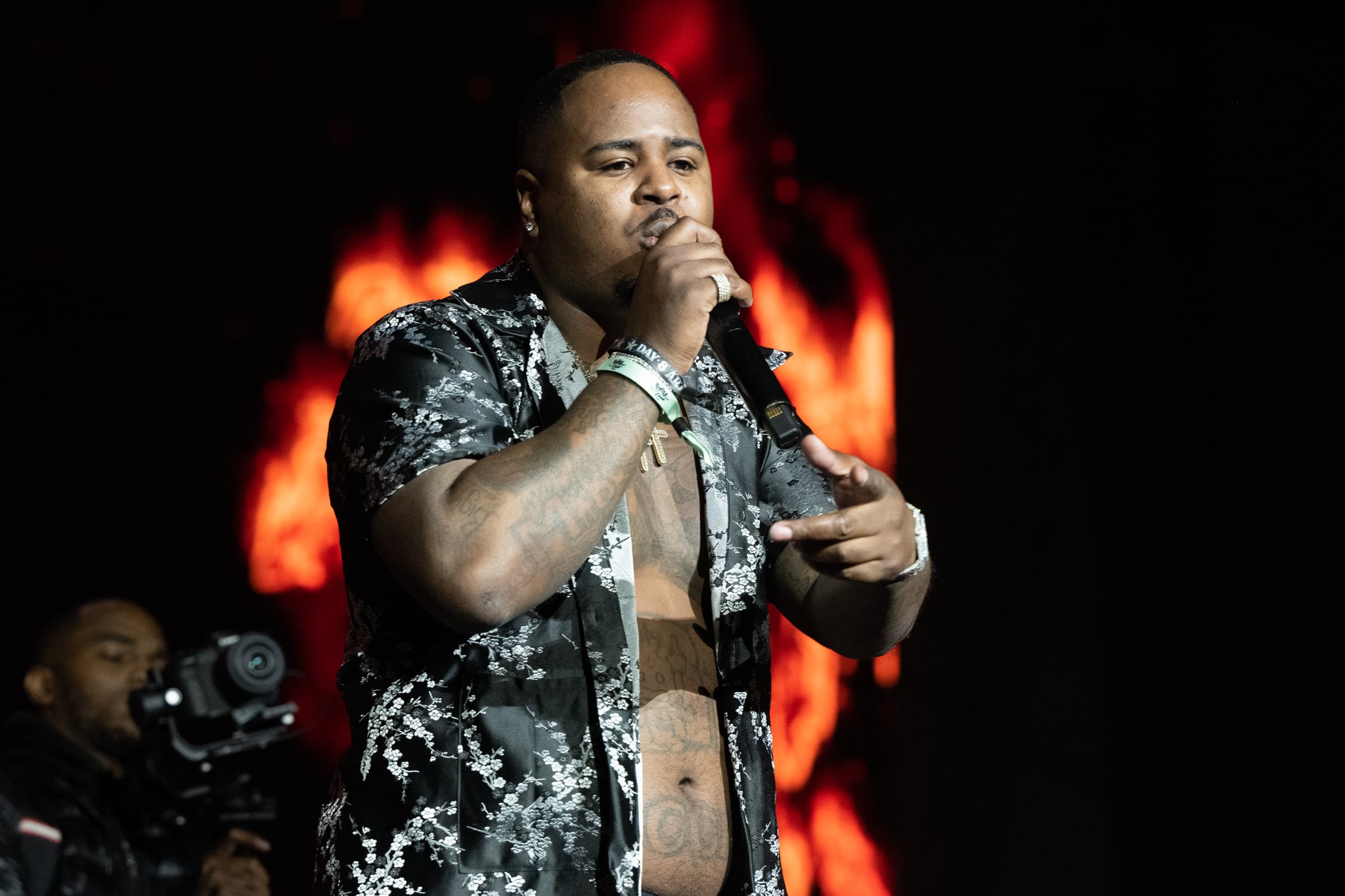 SAN BERNARDINO, CALIFORNIA - DECEMBER 12: Rapper Drakeo the Ruler performs onstage during Rolling Loud at NOS Events Center on December 12, 2021 in San Bernardino, California. (Photo by Scott Dudelson/Getty Images)