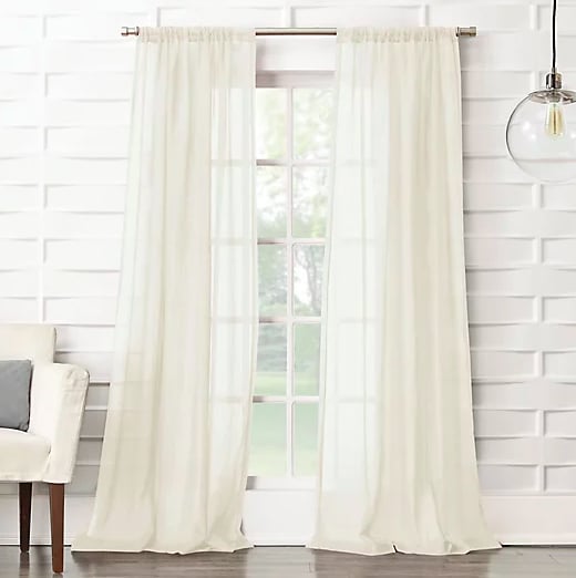 No. 918 Lourdes Crushed Texture Semi-Sheer 84-Inch Curtain Panel