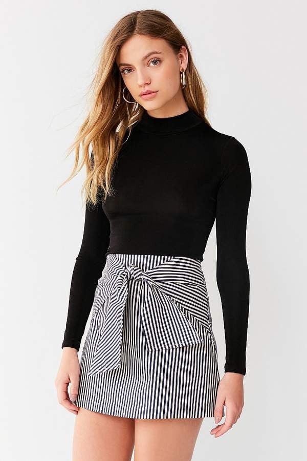 Alexa Tie-Front Mini Skirt