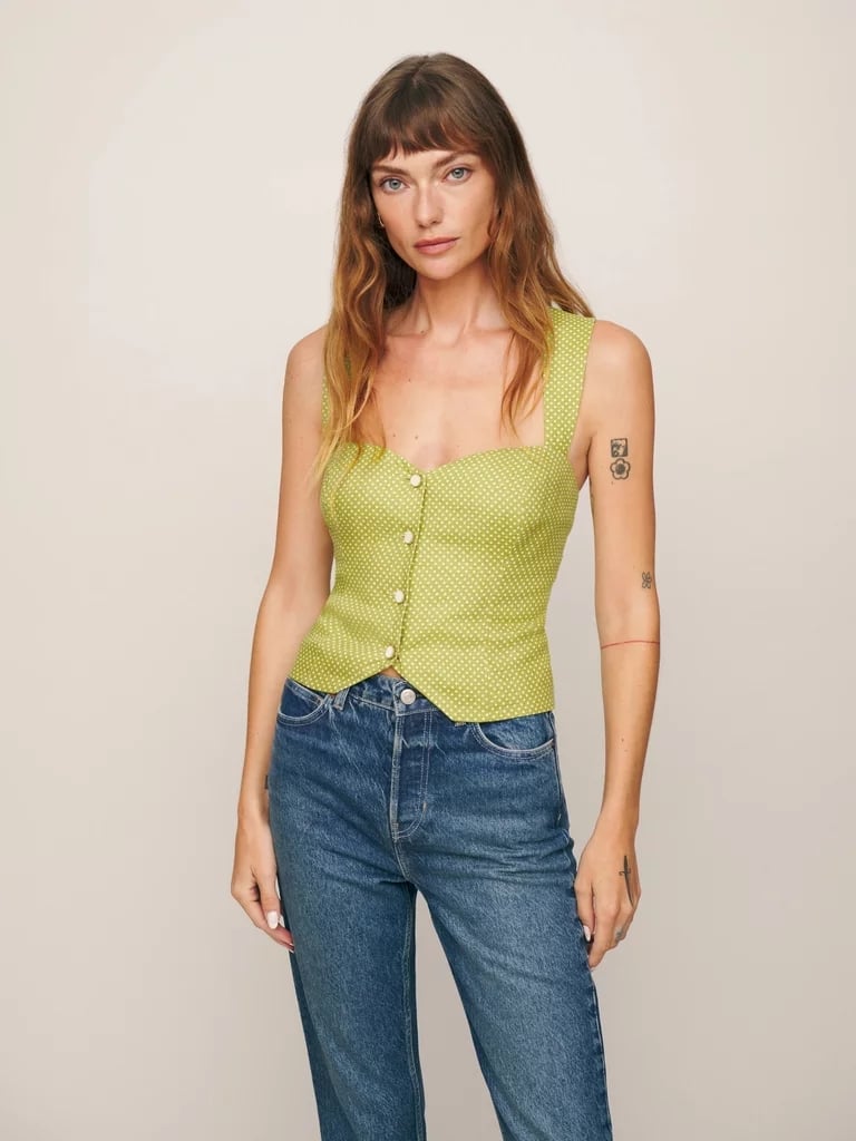 Reformation Kimberly Linen Top