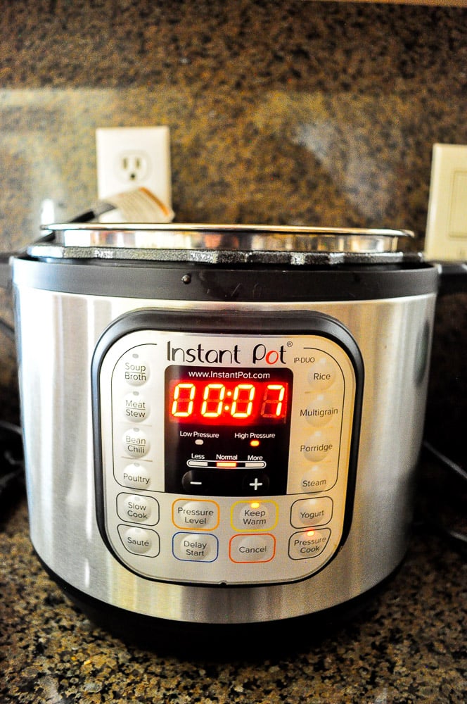 Turn your Instant Pot to pressure cook and start.