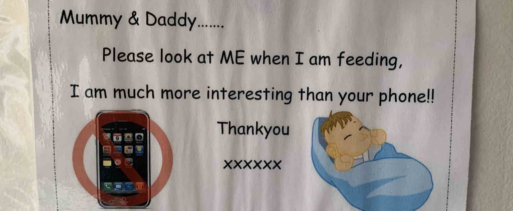 Hospital Sign Shames New Parents For Being on Their Phones