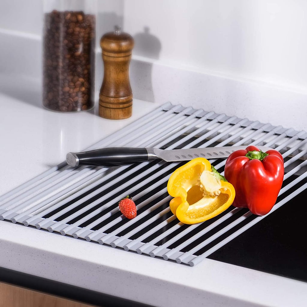 For Extra Counter Space: U-Taste Roll Up Over The Sink Rack