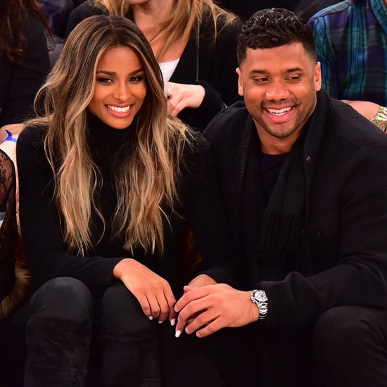 Ciara and Russell Wilson at Knicks Game February 2016