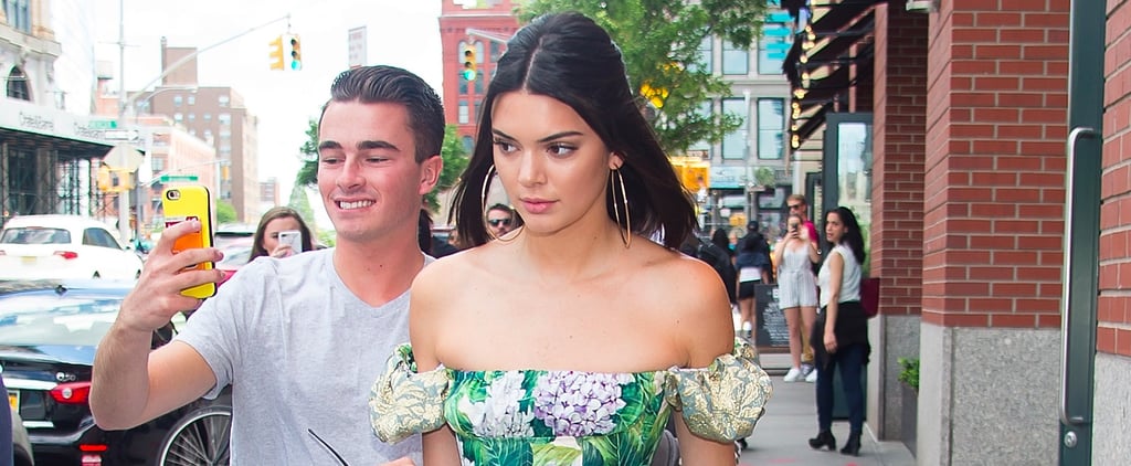 Kendall Jenner Off-the-Shoulder Floral Dress